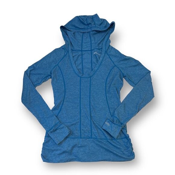 Zella Blue Lightweight Pullover Hoodie Size Small - Picture 1 of 5